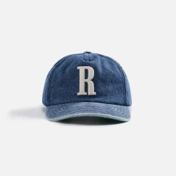 Outlet Rhude R Logo Denim Cap Dark Indigo