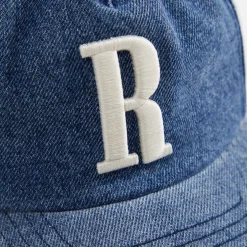 Outlet Rhude R Logo Denim Cap Dark Indigo