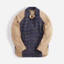 Discount Nicholas Daley Raglan Embroidery Shirt Beige / Navy
