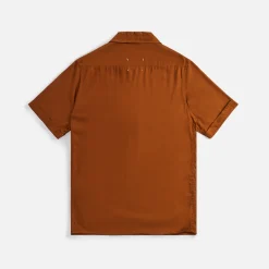 Fashion Margiela Rayon Twill Shirt Orange Bronze