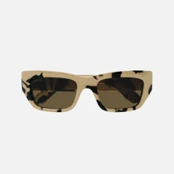 Sale Gucci Rectangle Frame Shiny Nutgat / Black