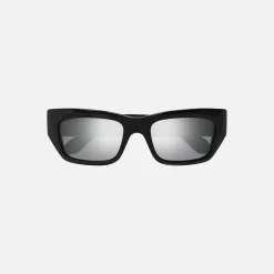 Online Gucci Rectangle Frame Black / Silver Lens
