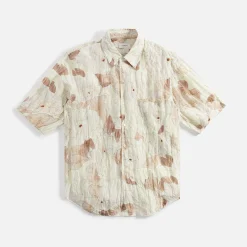 Shop Lemaire Regular Shirt Dusty Lilac / Ecru
