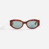 Sale Garrett Leight Retro Biggie Sun Vintage Burnt Tortoise / Veridian