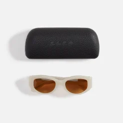 Best Sale Garrett Leight Retro Biggie Sun Ecru / Marigold