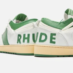 Clearance Rhude Rhecess Low White / Hunter Green
