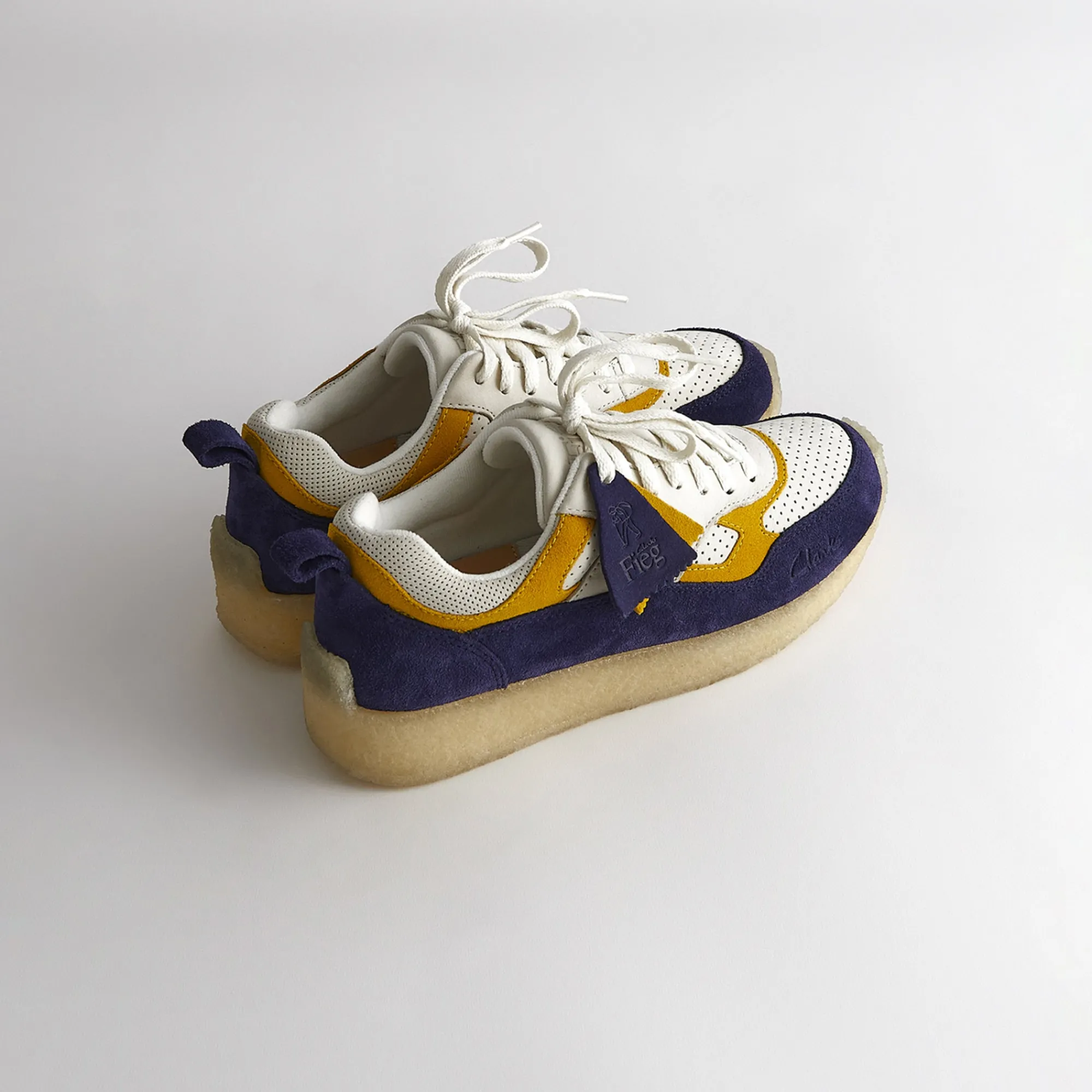 Clearance Kith Ronnie Fieg For Clarks 8Th Street Lockhill Blue / Yellow
