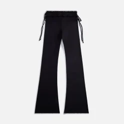 Best Sale Danielle Guizio Ruched Side Tie Stretch Pant Black