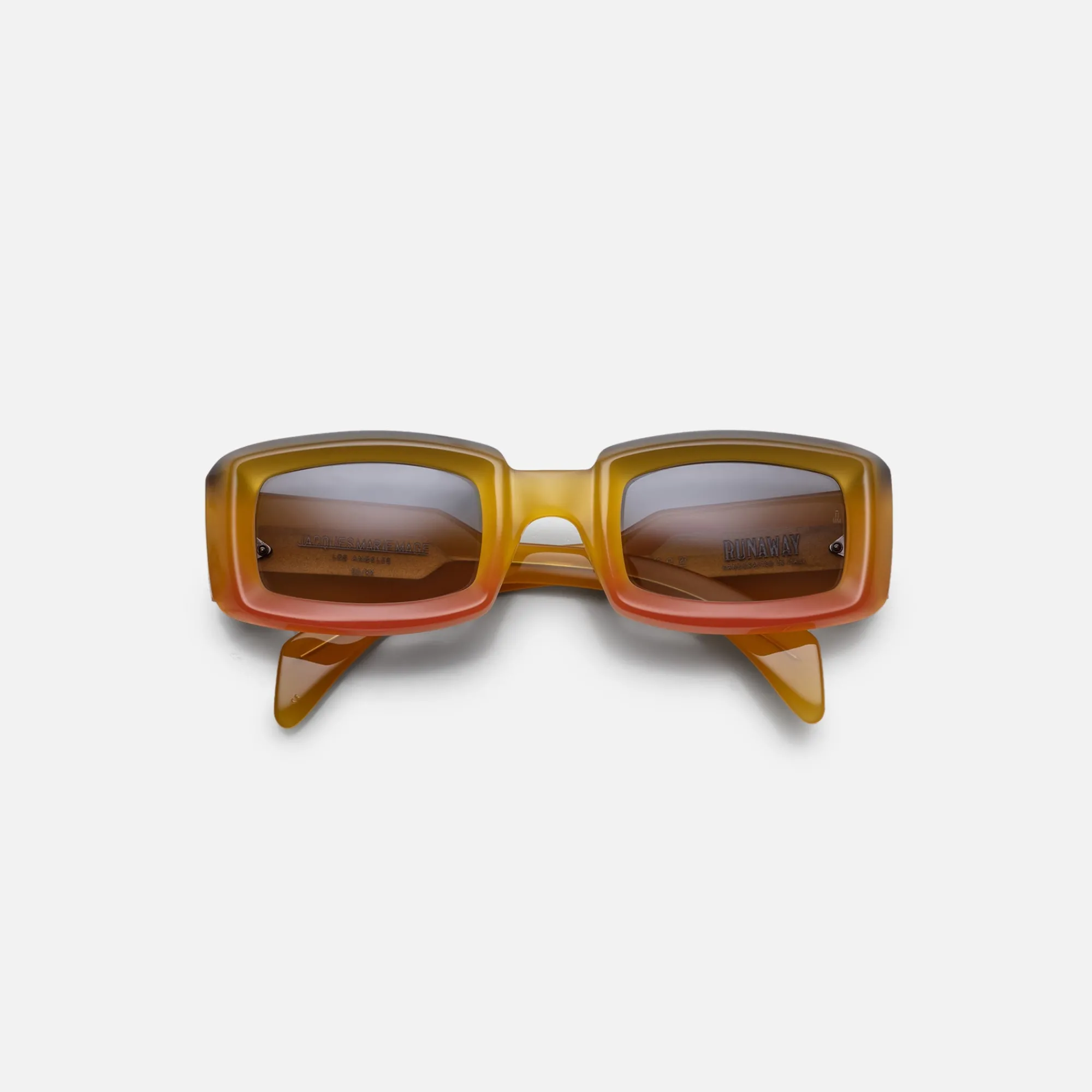 Sale Jacques Marie Mage Runaway Crush Frame Brandy Gradient Lens Silver Hardware Orange