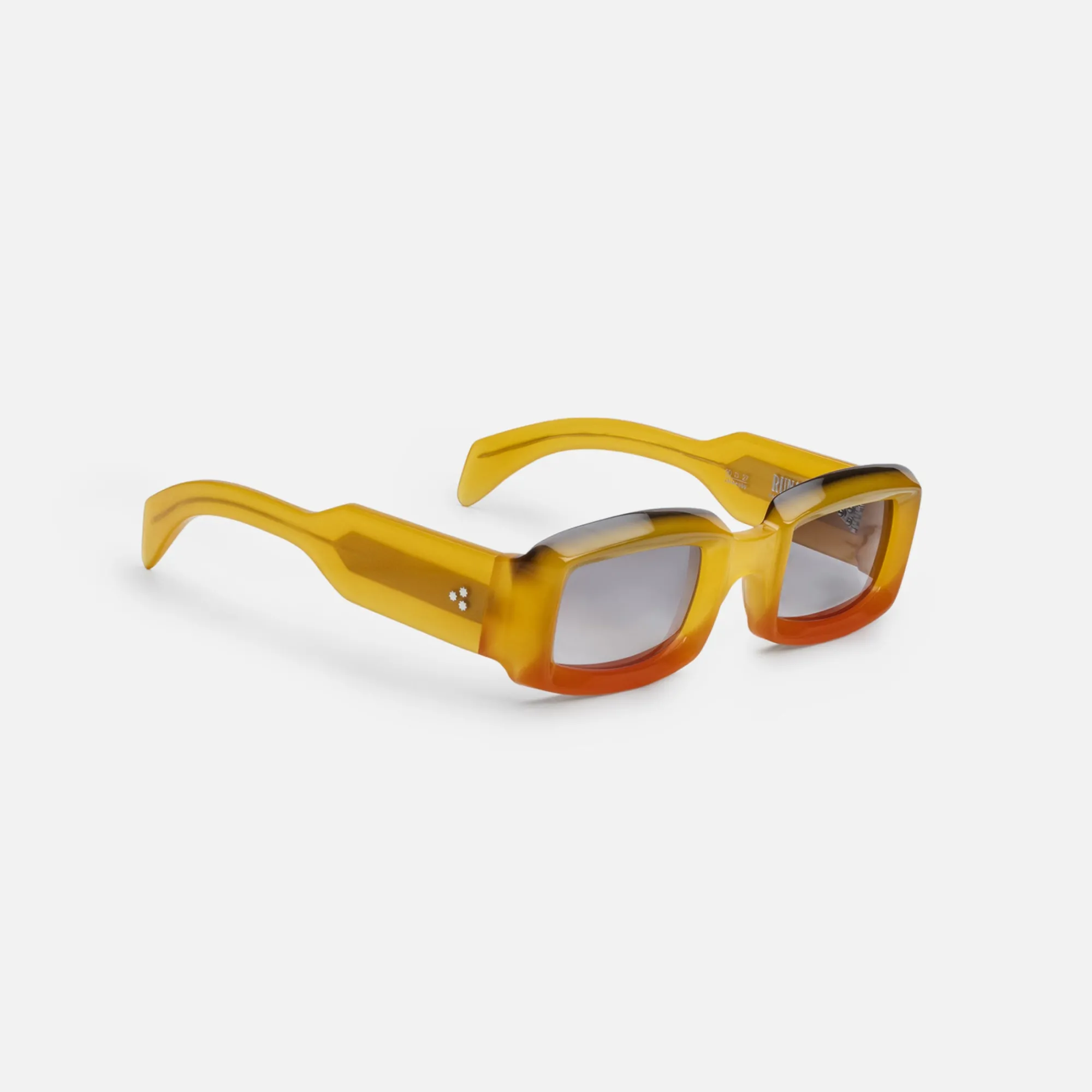 Sale Jacques Marie Mage Runaway Crush Frame Brandy Gradient Lens Silver Hardware Orange