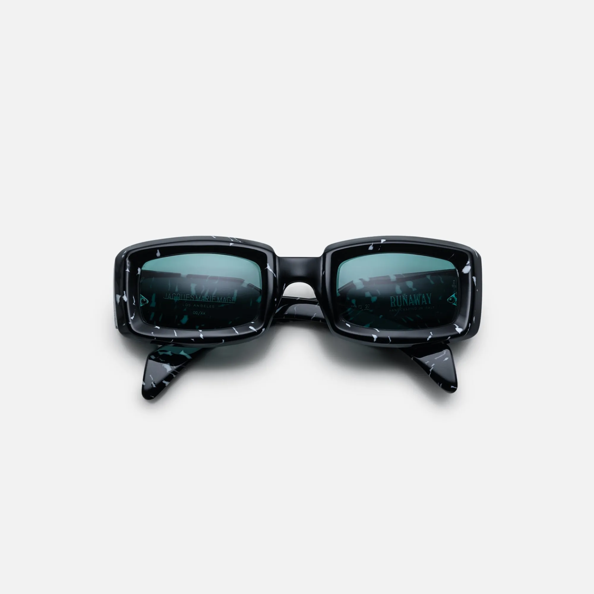 Flash Sale Jacques Marie Mage Runaway Marble Frame Seagreen Lens Silver Hardware Black