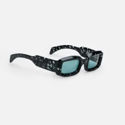 Flash Sale Jacques Marie Mage Runaway Marble Frame Seagreen Lens Silver Hardware Black