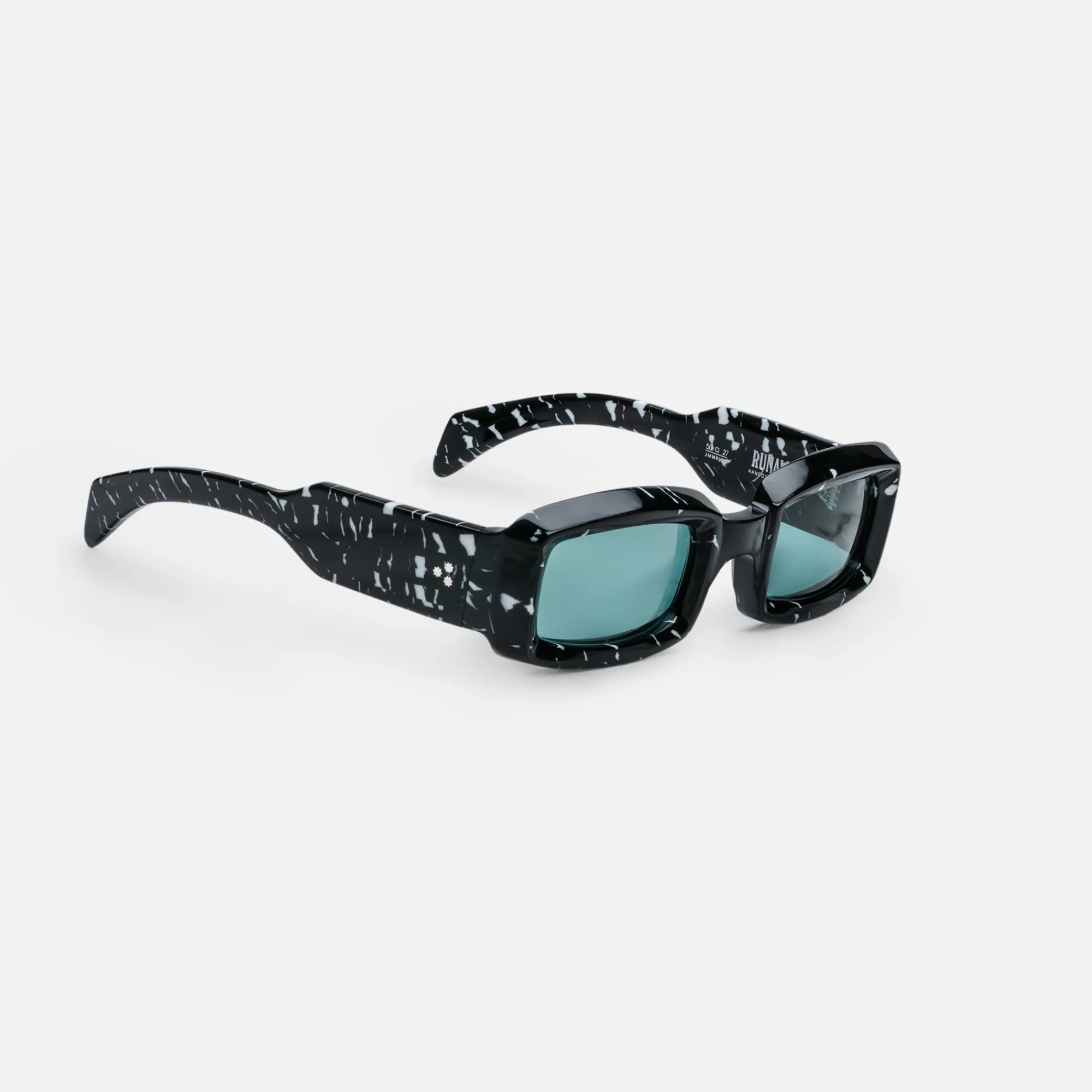 Flash Sale Jacques Marie Mage Runaway Marble Frame Seagreen Lens Silver Hardware Black