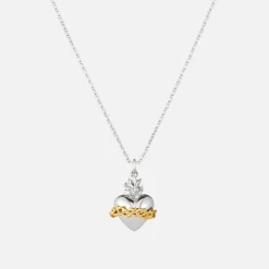 New Hatton Labs Sacred Heart Pendant Necklace Silver / Gold