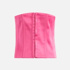Store Danielle Guizio Satin Corset True Pink