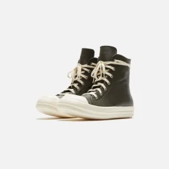 Online Rick Owens Scarpe In Pelle Sneakers Forest / Milk / Milk