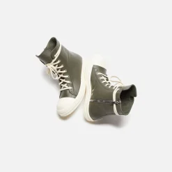 Online Rick Owens Scarpe In Pelle Sneakers Forest / Milk / Milk