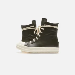 Online Rick Owens Scarpe In Pelle Sneakers Forest / Milk / Milk