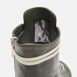 Online Rick Owens Scarpe In Pelle Sneakers Forest / Milk / Milk