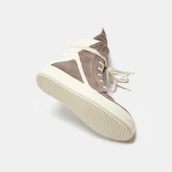 New Rick Owens Scarpe Pelle Geobasket Dust / Milk