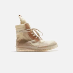 Clearance Rick Owens Scarpe Pelle Geobasket Natural / Clear