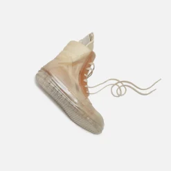 Clearance Rick Owens Scarpe Pelle Geobasket Natural / Clear