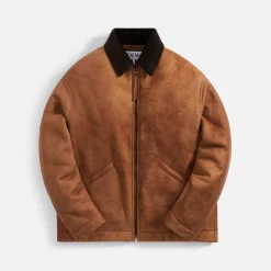 Discount Loewe Shearling Workwear Jacket White / Camel