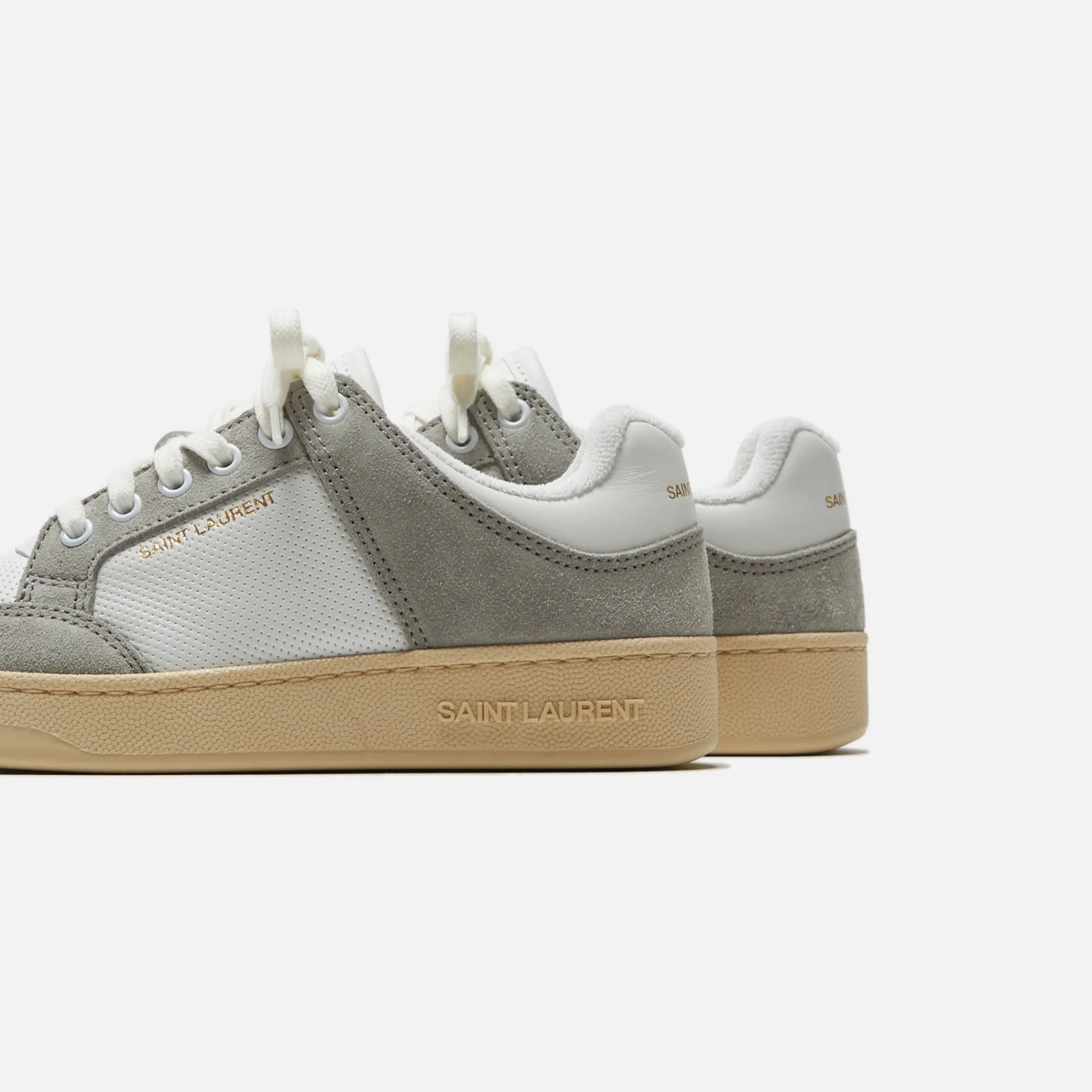 Best Sale Saint Laurent Sl61 Low Top Sneakers Blanc Optique / Paris Roof