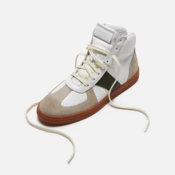 Shop Rhude Sneaker White / Beige / Green