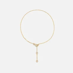 Sale Yvonne Leon Solitaire Donut Necklace In 18K Yellow Gold