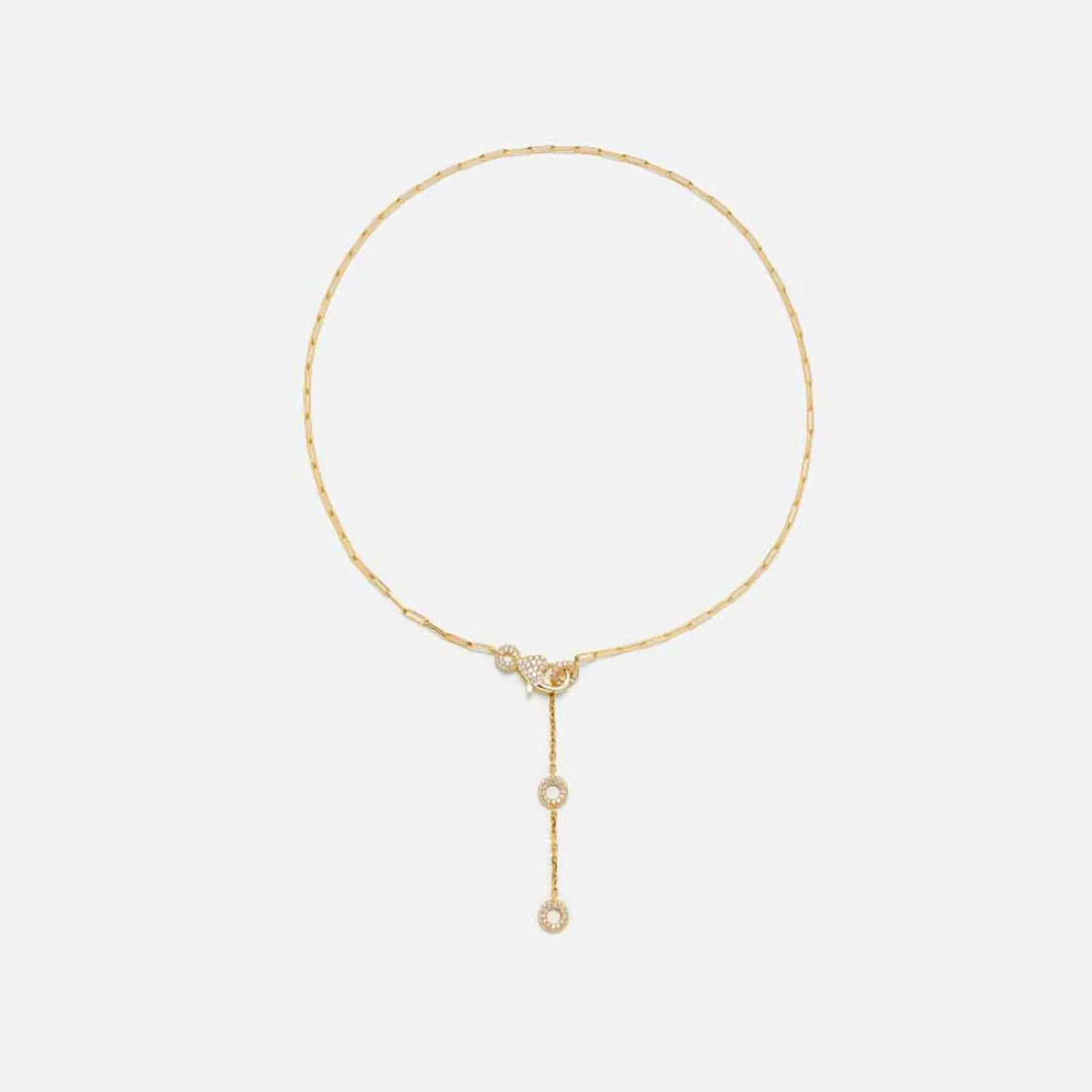 Sale Yvonne Leon Solitaire Donut Necklace In 18K Yellow Gold