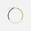 Flash Sale VEERT The Chunk Multi Green Freshwater Pearl Necklace Yellow Gold / Multi Green