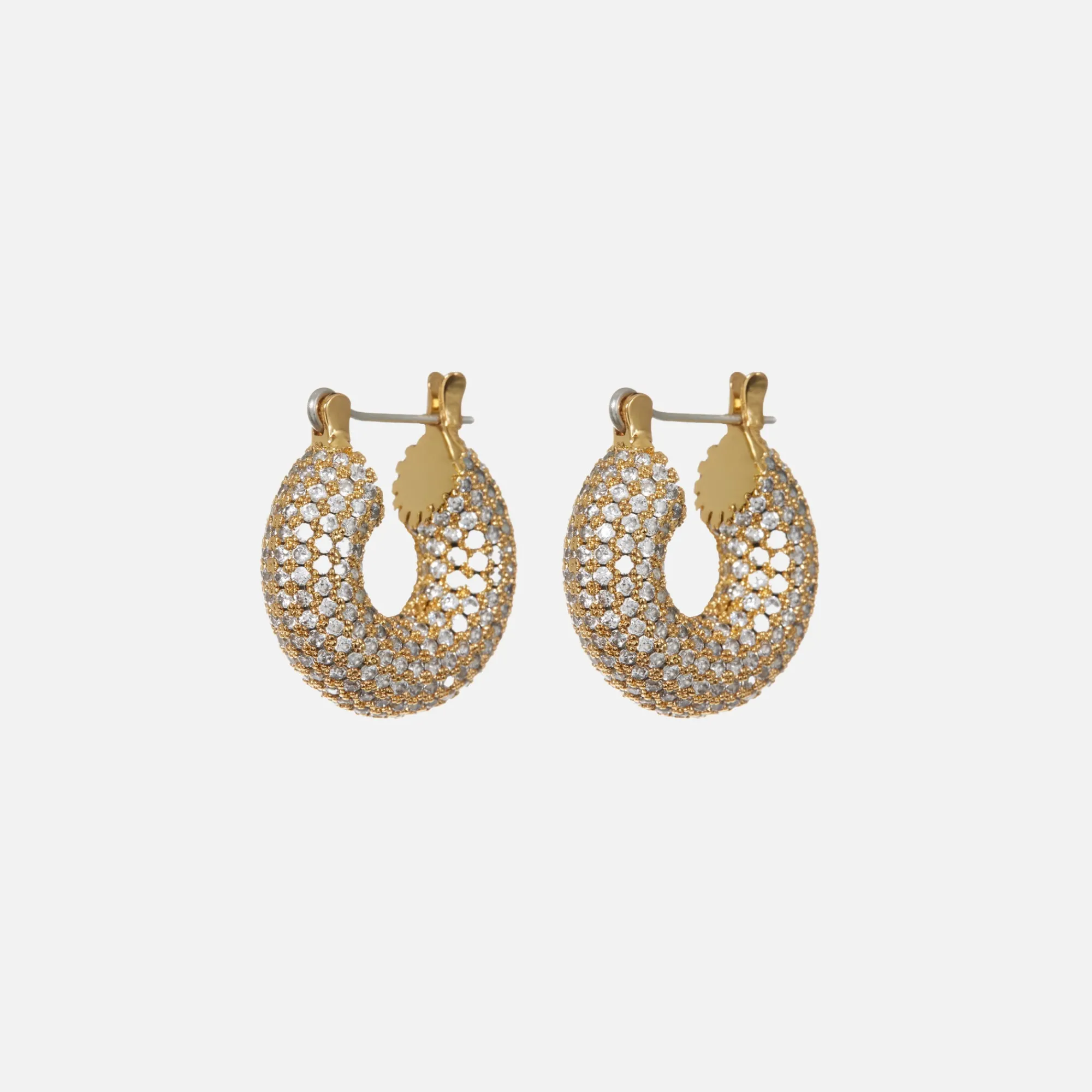 Outlet Luv AJ The Pave Mini Donut Hoop Earrings Gold