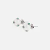 New VEERT The Polka Dot Freshwater Pearl Earring Pair White Gold / Green