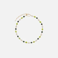 Cheap VEERT The Single Freshwater Pearl Necklace Yellow Gold / Multi Green