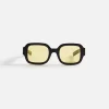 Sale Flatlist Tishkoff Sunglasses Solid Black / Solid Yellow Lens