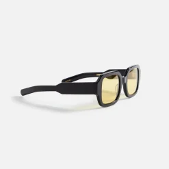Sale Flatlist Tishkoff Sunglasses Solid Black / Solid Yellow Lens