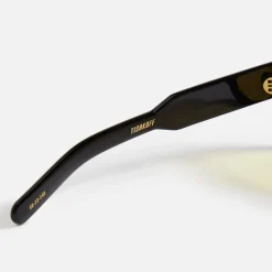 Sale Flatlist Tishkoff Sunglasses Solid Black / Solid Yellow Lens