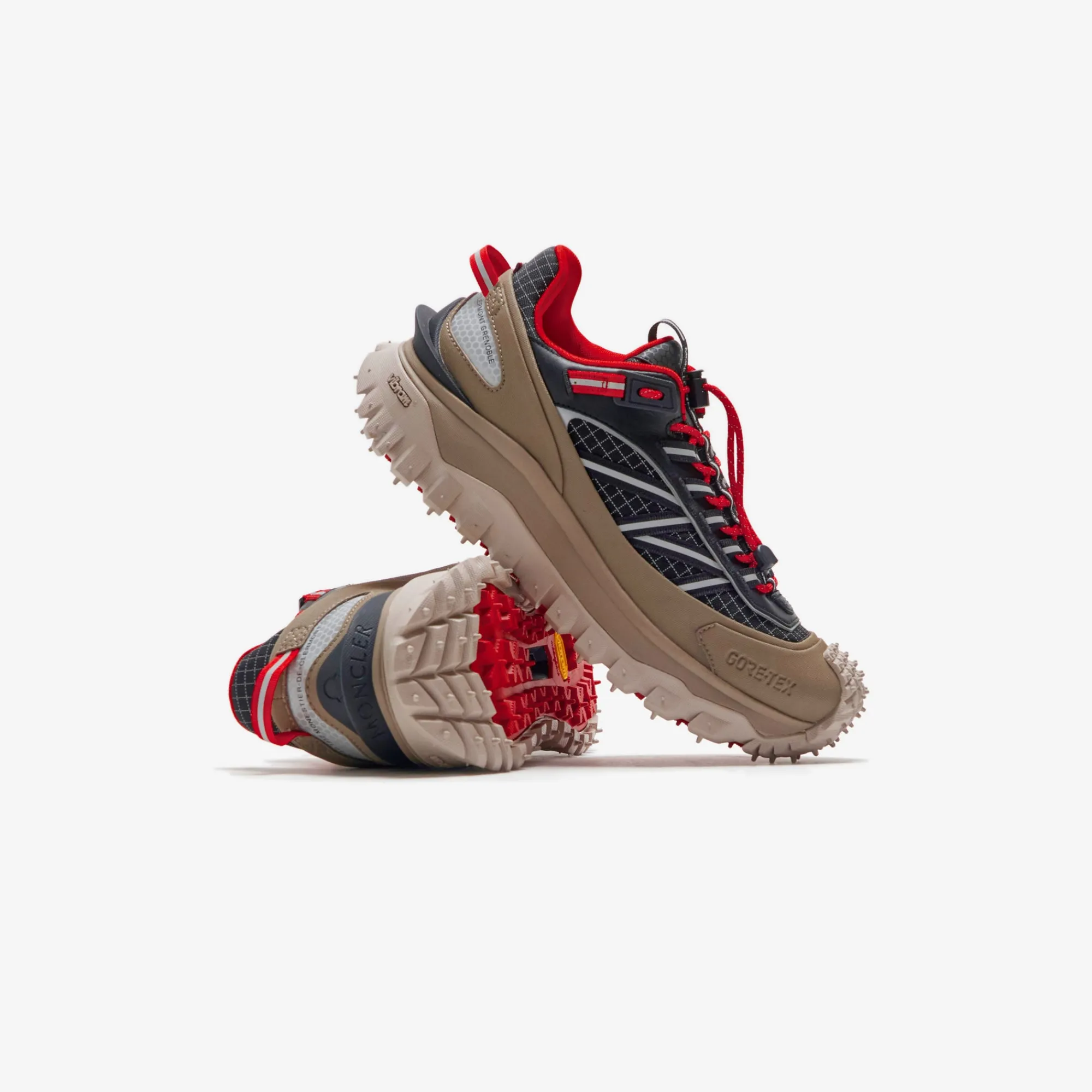 Outlet Moncler Trailgrip Gtx Low Top Sneakers Red / Taupe / Black