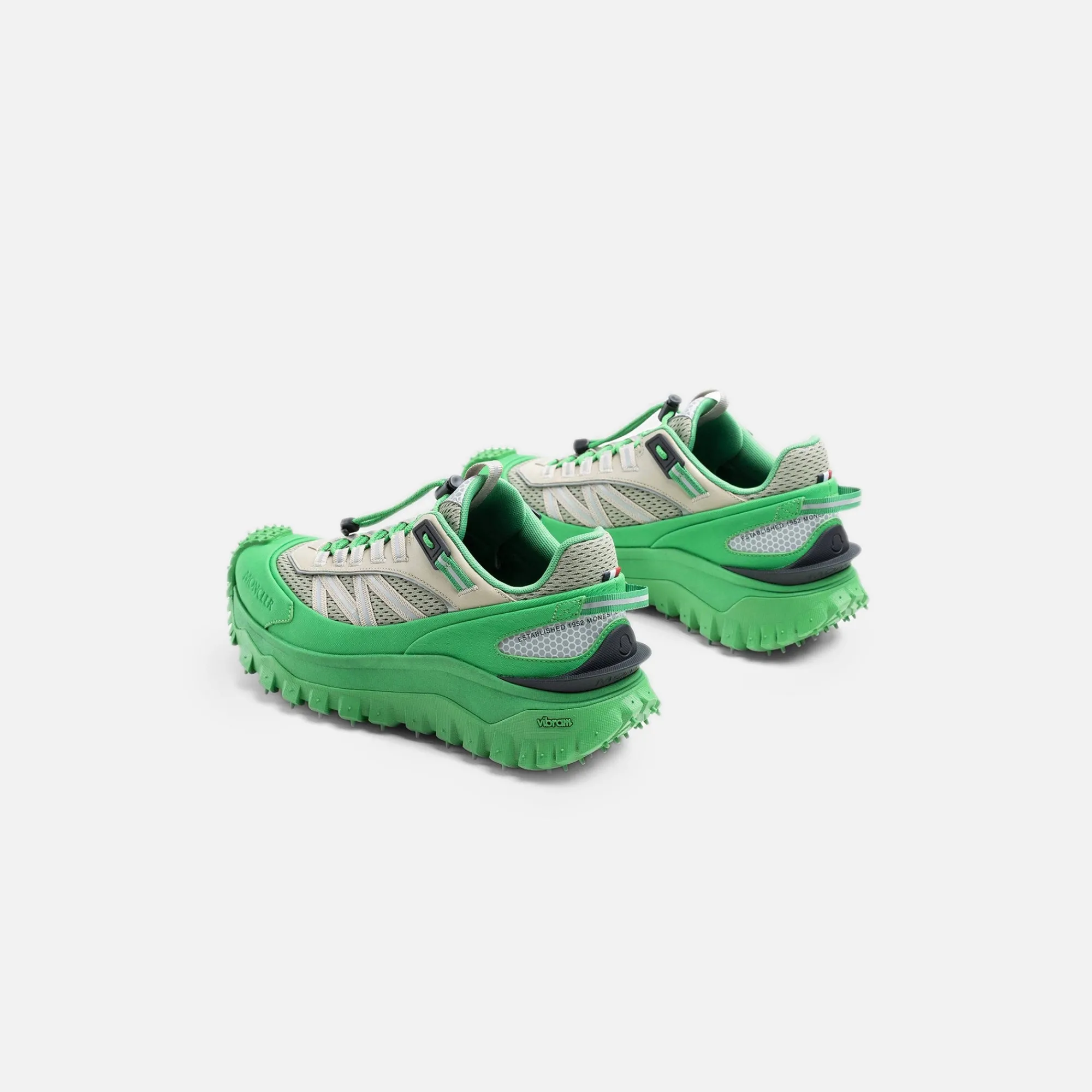 Discount Moncler Trailgrip Low Top Sneakers Green Taupe
