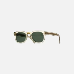 Outlet Gucci Transparent Acetate Sunglasses Gold Green