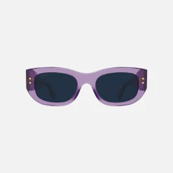 New Gucci Transparent Chunky Acetate Sunglasses Crystal Purple