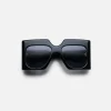 Cheap Jacques Marie Mage Ultravox Frame Jet Lens Dark Gold Hardware Black