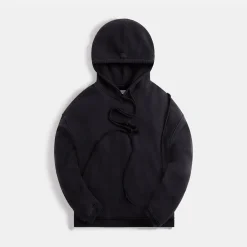 Sale ERL Unisex Swirl Premium Fleece Hoodie Knit Black