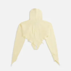Store Sami Miro Vintage V Cut Zip Up Hoodie Yellow