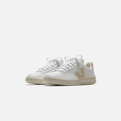 Shop Veja V-12 Leather Extra White / Sable