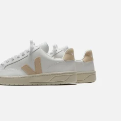 Shop Veja V-12 Leather Extra White / Sable