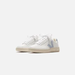 Outlet Veja V-12 Leather White Steel