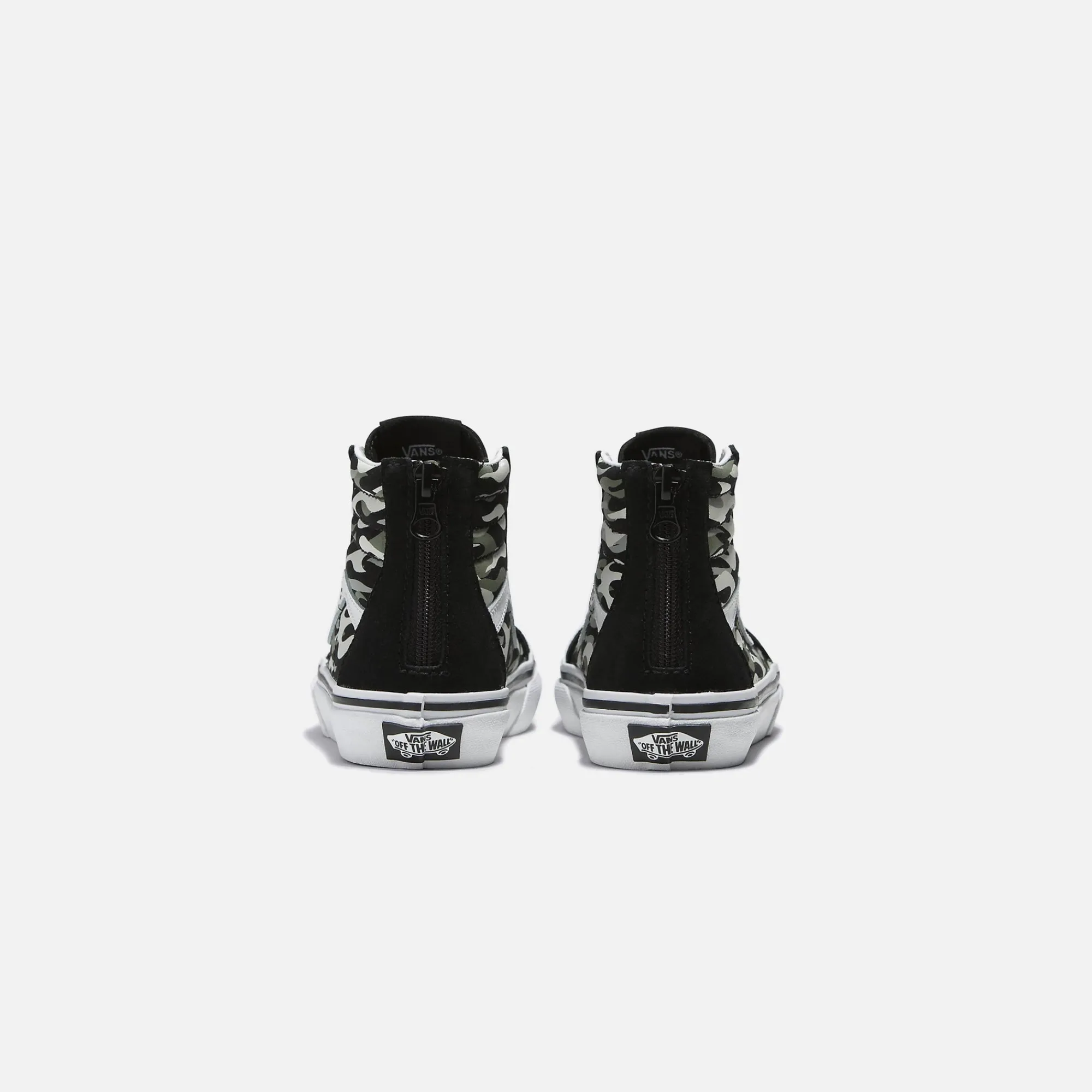 Flash Sale Vans Van Kids Sk8-Hi Zip Flame Camo Black / Grey