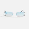 Fashion Vintage Frames Wall Street Drill Mount 24Kt White Gold Blue Peach